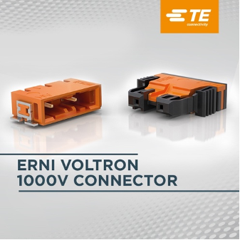 TE Connectivity 工业事业部推出全新ERNI VolTron 1000V 高压传感连接器，助力电动汽车迈入“畅跑时代”
